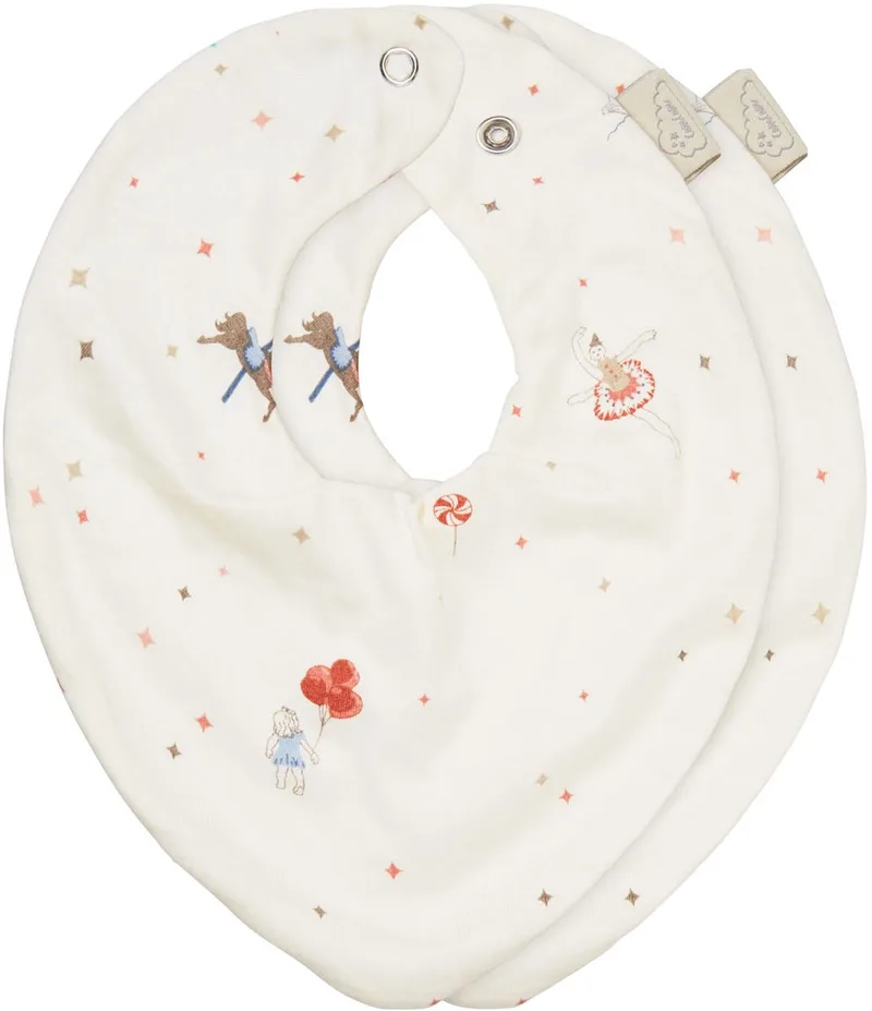Bandana Slabbetjes - 2-Pack - Carousel by Cam Cam Copenhagen in Créme – product photo