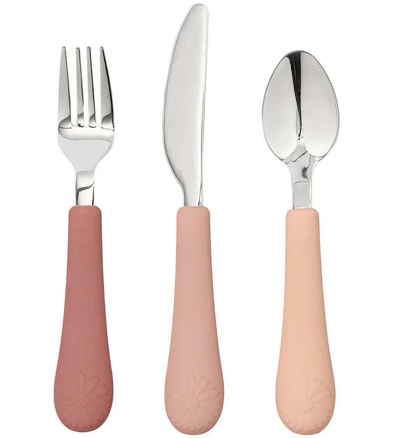 Bestek - Silicone - Flower - Rose Mix de Cam Cam Copenhagen – photo produit