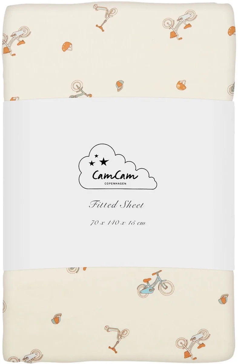 Bicycles Hoeslaken - 70 x 140 cm by Cam Cam Copenhagen in Beige – product photo