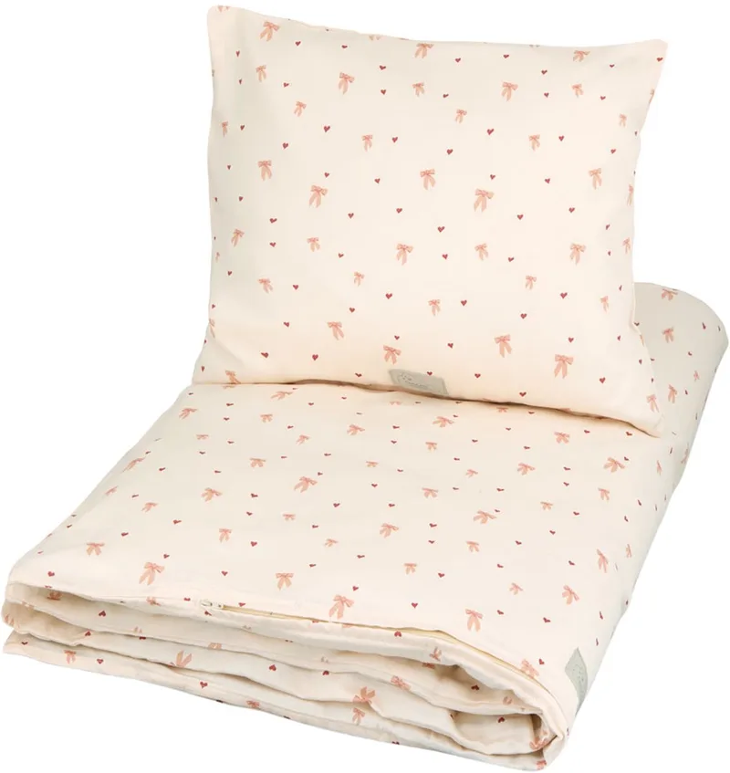 Bows Dekbedovertrek - 140 x 200 cm by Cam Cam Copenhagen in Pink – product photo
