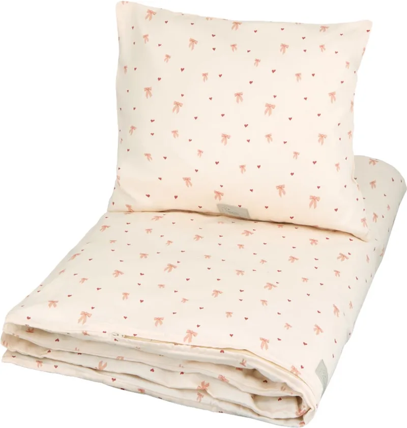 Bows Dekbedovertrek Junior - 100 x140 cm - GOTS by Cam Cam Copenhagen in Pink – product photo