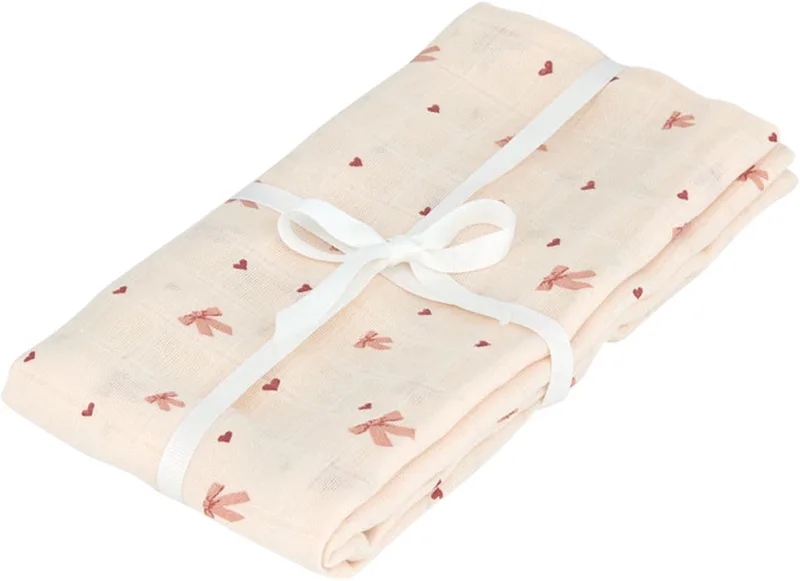 Bows Swaddle - 120 x 120 cm van Cam Cam Copenhagen in Roze – productfoto