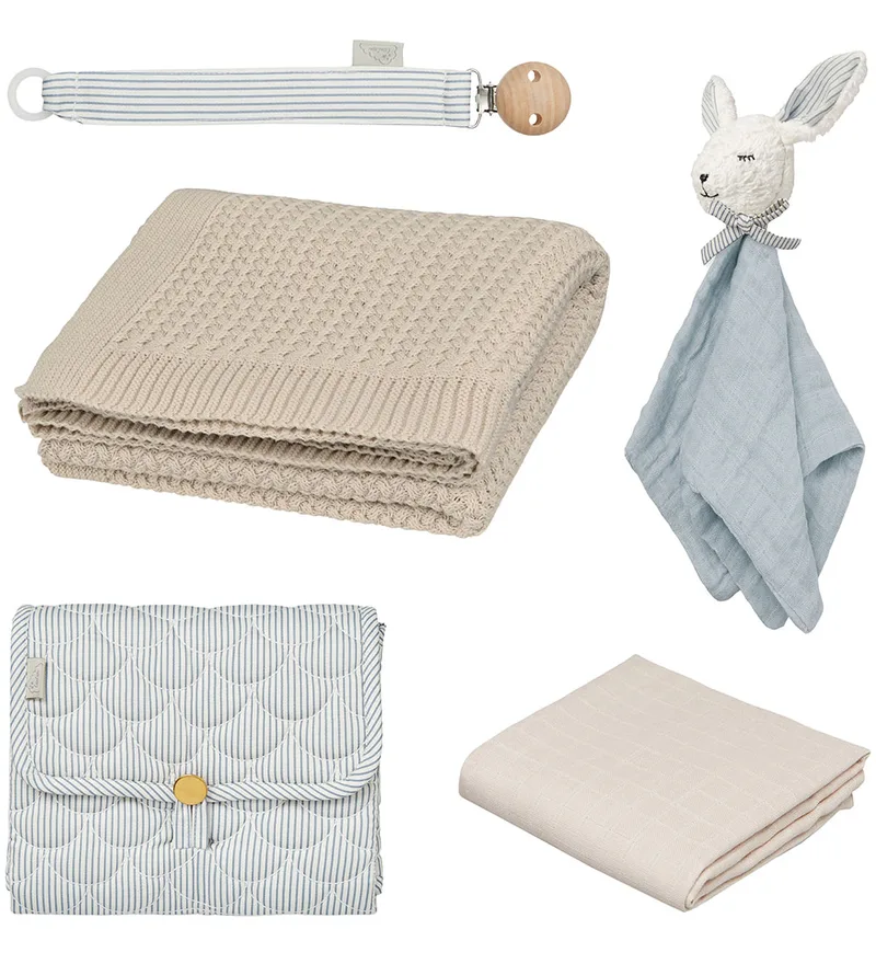 Cadeaubox - Babyshower - Classic+ Strepen Blue de Cam Cam Copenhagen – photo produit