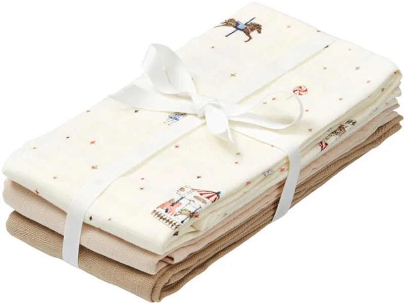 Carousel Hydrofiele Doek - 3-Pack de Cam Cam Copenhagen en Beige 2 – photo produit