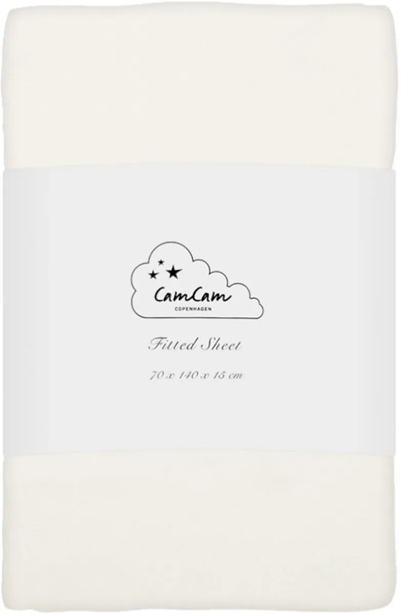 Hoeslaken - 70x140x15 cm - GOTS - Off White van Cam Cam Copenhagen in Wit – productfoto