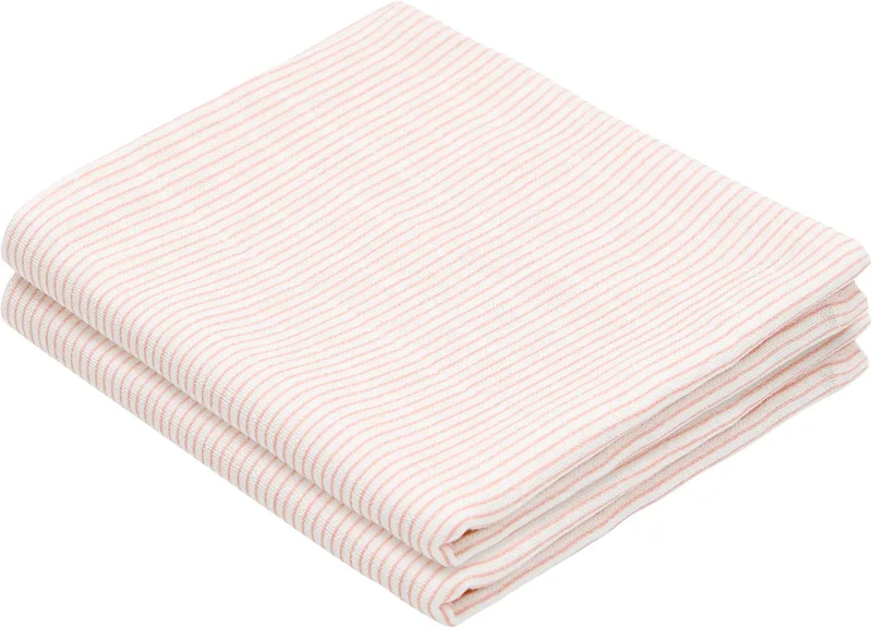Hydrofiele Doek - 2 Stuks - Classic Stripes Rose by Cam Cam Copenhagen in Roze licht 1 – product photo