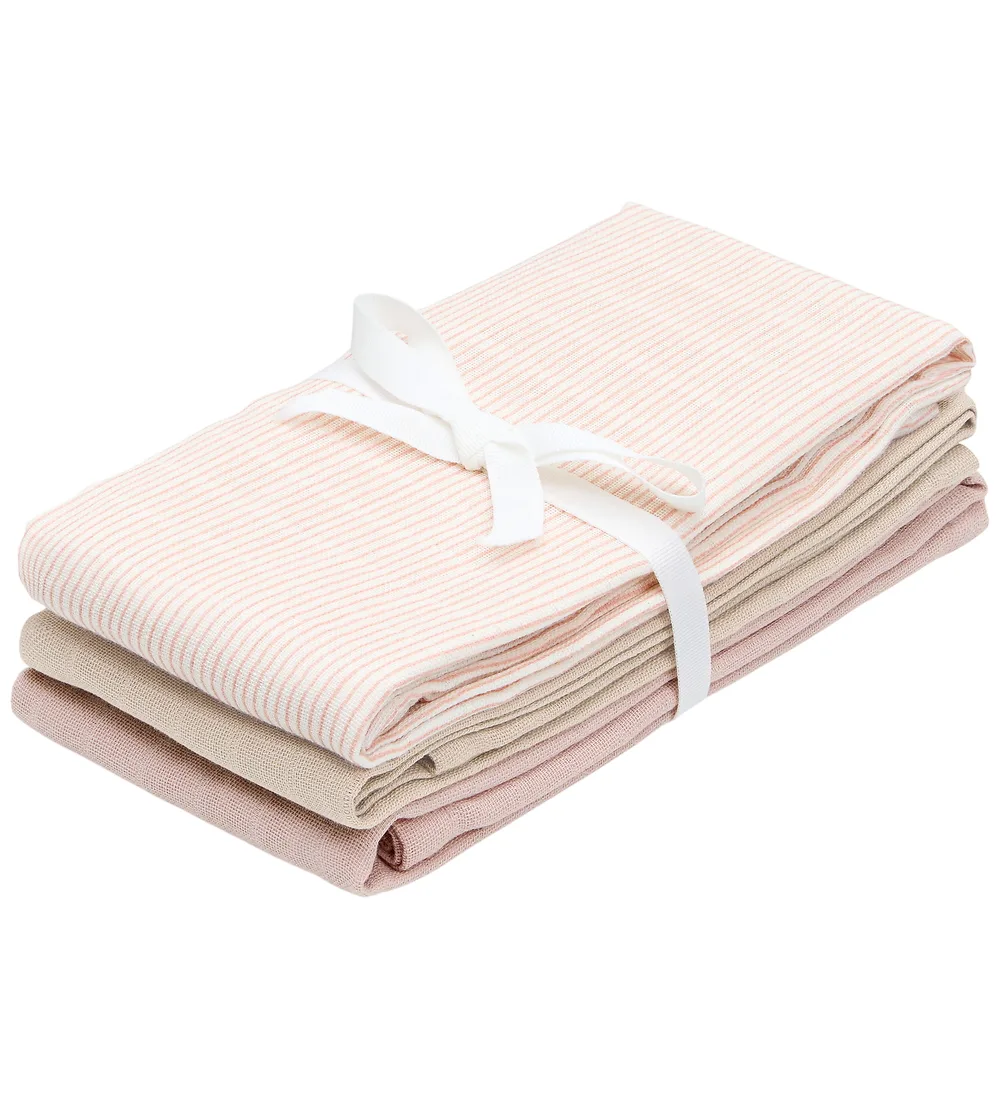 Hydrofiele Doek - 3-pack - Classic+ Strepen Rose by Cam Cam Copenhagen – product photo