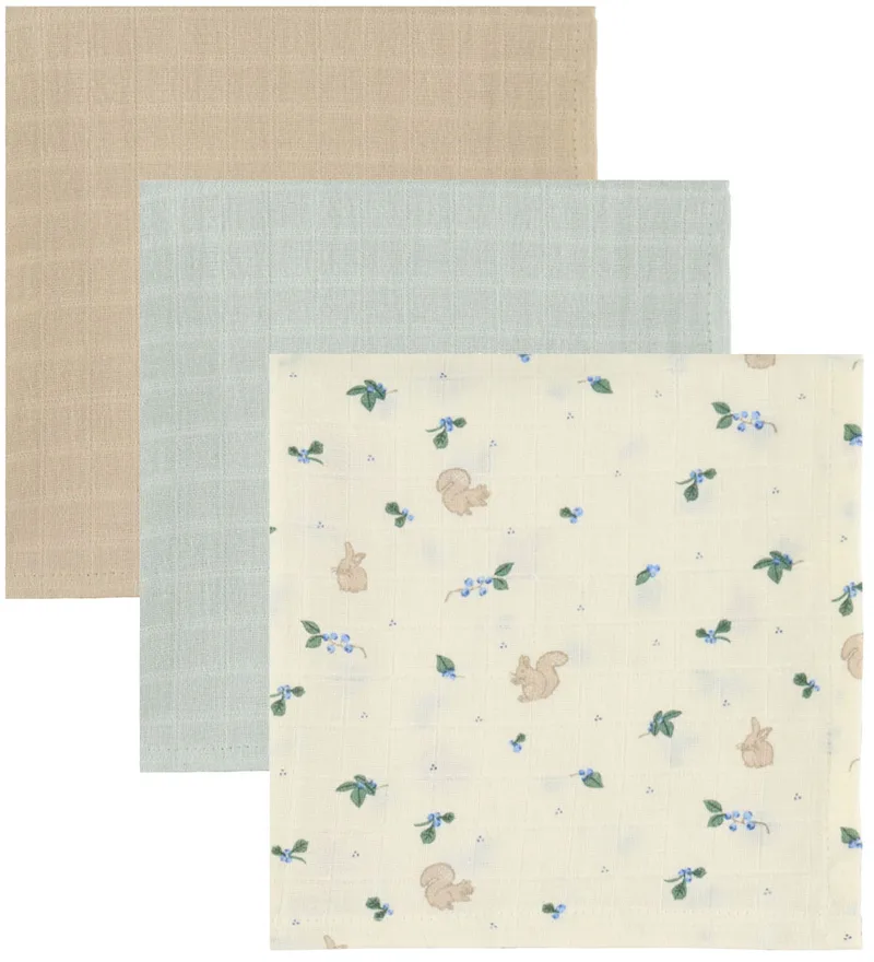 Hydrofiele Doek - 70x70 cm - 3-pack - Blauwe bessen by Cam Cam Copenhagen – product photo