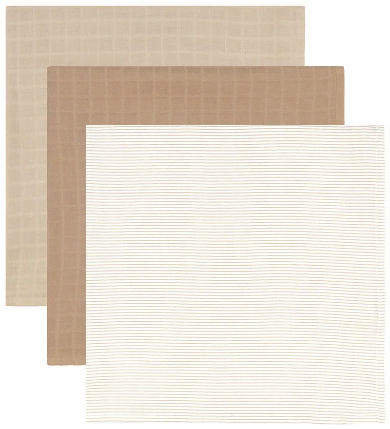 Hydrofiele Doek - 70x70 cm - 3-pack - Classic+ Strepen C van Cam Cam Copenhagen – productfoto