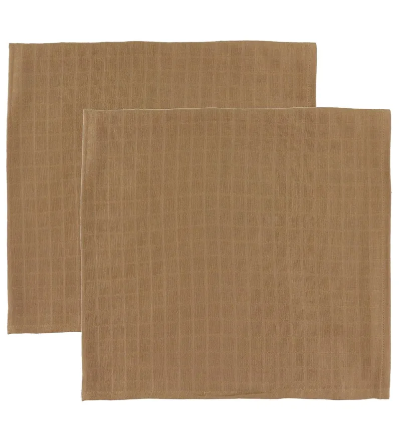 Hydrofiele Doek - 72x72 cm - 2-pack - Camel by Cam Cam Copenhagen – product photo