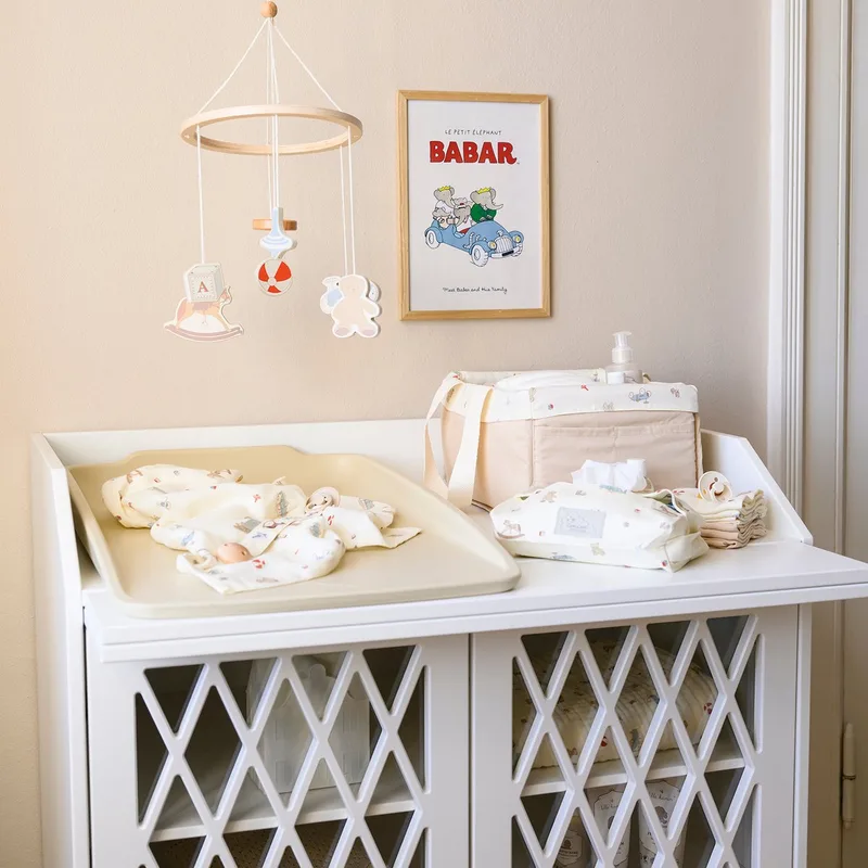 Hydrofiele Doeken - 2 Stuks - Vintage Toys - 70 x 70 cm de Cam Cam Copenhagen en Creme 1 – photo produit