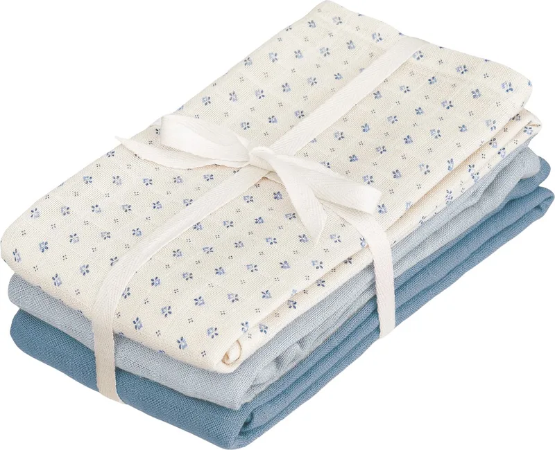 Hydrofiele Doeken - 3 Stuks - 70 x 70 cm - Caprice de Cam Cam Copenhagen en Blauw licht 2 – photo produit