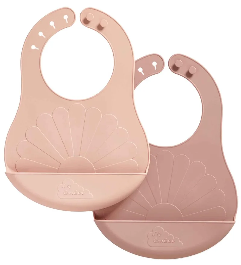 Slabbetjes - Silicone - 2-pack - Bloem - Rose Mix by Cam Cam Copenhagen – product photo