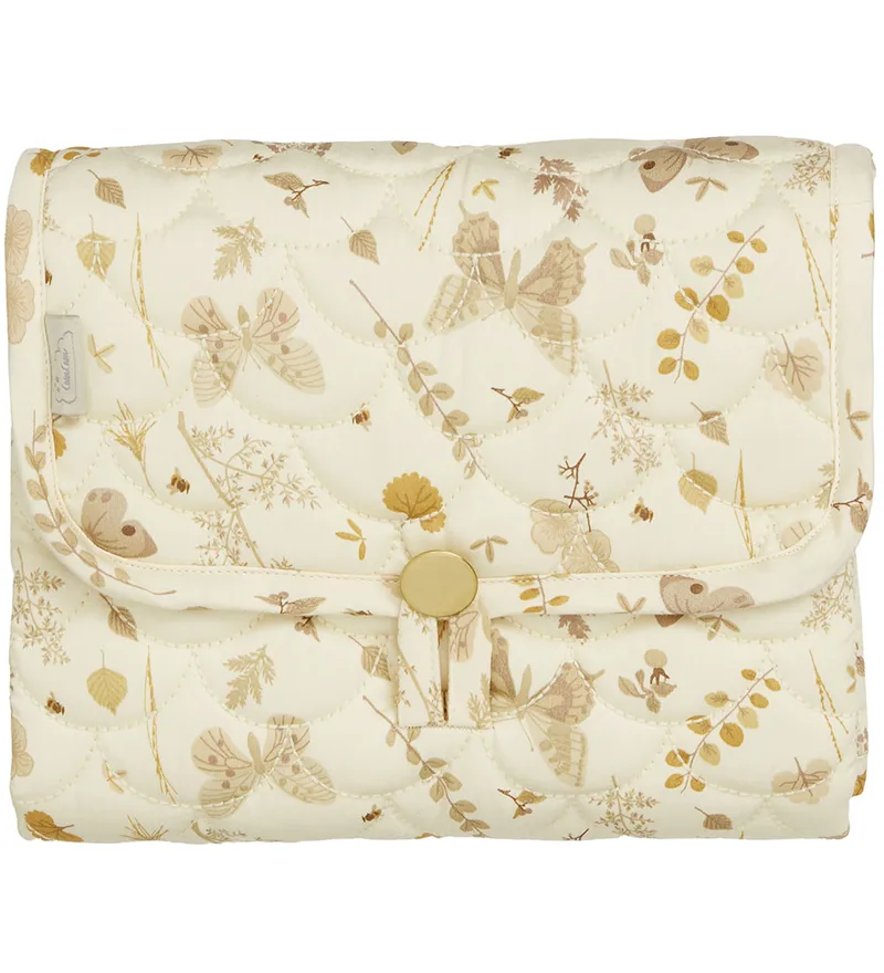 Verschoonmatje - 70x44 cm - Beige m. Bladen/Zo van Cam Cam Copenhagen – productfoto