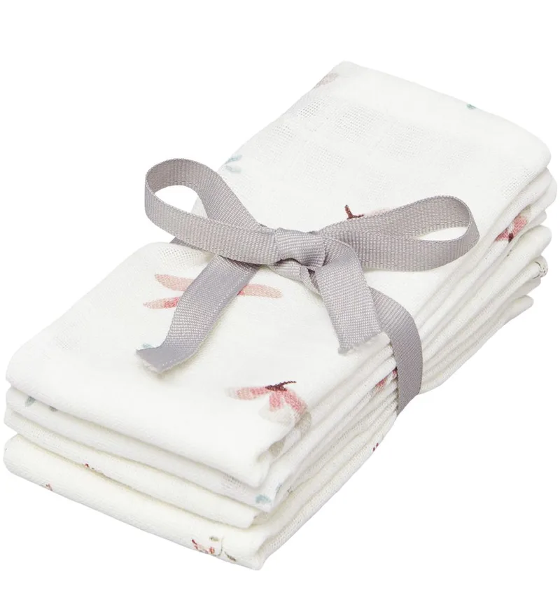 Washandjes - 4-pack - Mix Klaprozen - Windflower Creme de Cam Cam Copenhagen – photo produit