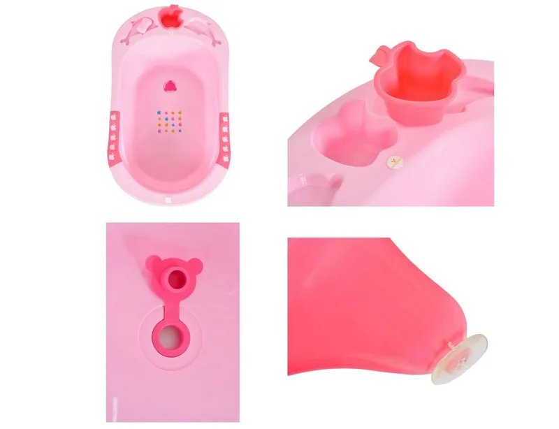 Babybadewanne Larissa, 89 cm, herausnehmbarer Badesitz, Tragegriff, rutschfeste Tragegriffe by Cangaroo in Pink – product photo 5 of 5