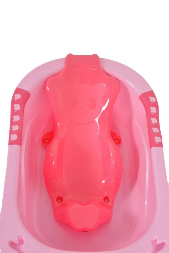 Babybadewanne Larissa, 89 cm, herausnehmbarer Badesitz, Tragegriff, rutschfeste Tragegriffe by Cangaroo in Pink – product photo 3 of 5