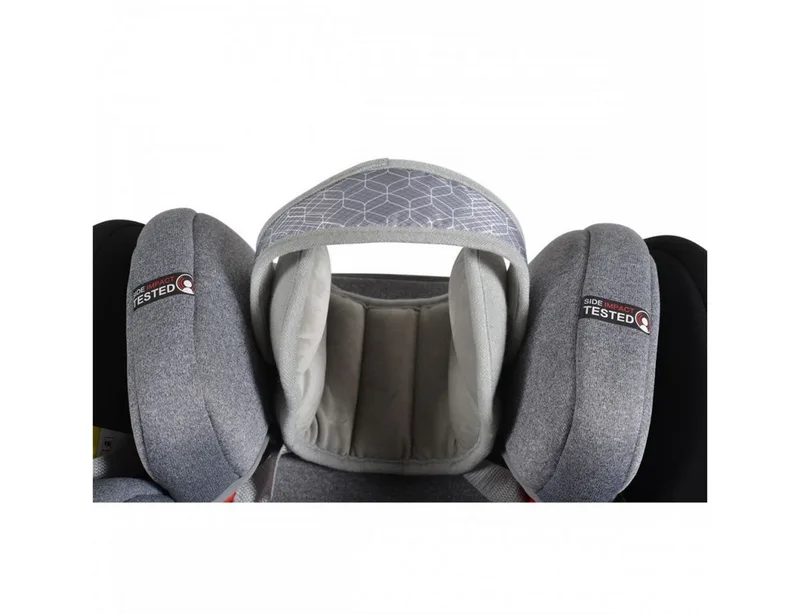 Babykissen Kindersitz-Kopfstütze Shelter, Polyester, waschbar, Kopfgurt, Auto, leicht zu reinigen, für unterwegs van Cangaroo in Grau – productfoto