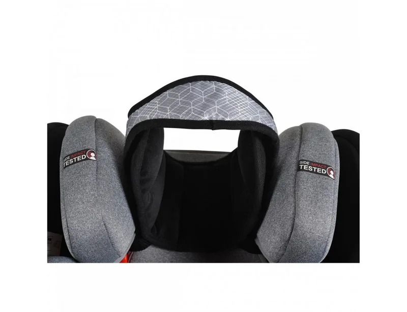 Babykissen Kindersitz-Kopfstütze Shelter, Polyester, waschbar, Kopfgurt, Auto, leicht zu reinigen, für unterwegs van Cangaroo in Grau – productfoto