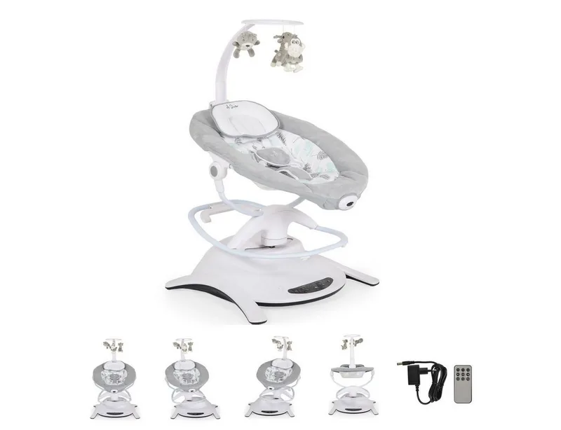 Babywippe La Scala, Bewegungsmelder, Vibration, Fernbedienung, 6 Schaukelmethoden van Cangaroo in Grün – productfoto