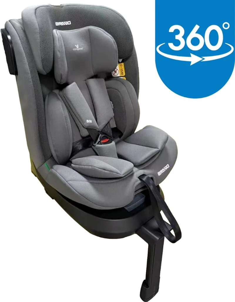Bravo Grey 40-150 cm 360° i-Size Autostoel van Cangaroo in Grijs – productfoto