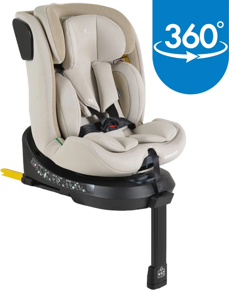 Bravo Vanilla 40-150 cm 360° i-Size Autostoel van Cangaroo in Beige – productfoto
