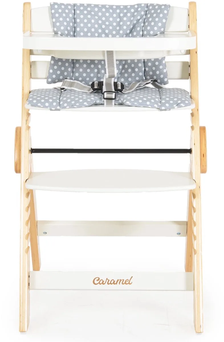Caramel White 2-in-1 Meegroei Kinderstoel van Cangaroo in Wit – productfoto