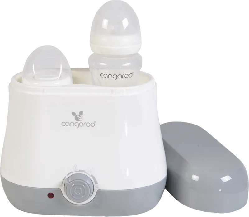 Grijs Babyduo Flessenwarmer 5694 van Cangaroo in Grijs, wit – productfoto