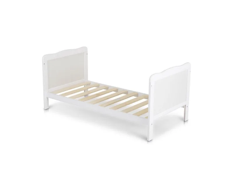 Komplettbett Albero 2 in 1, 120 x 60 cm, Gitterbett, Kinderbett-Umbau, Holz, Absturzsicherung von Cangaroo in Weiß – Produktfoto 5 von 5