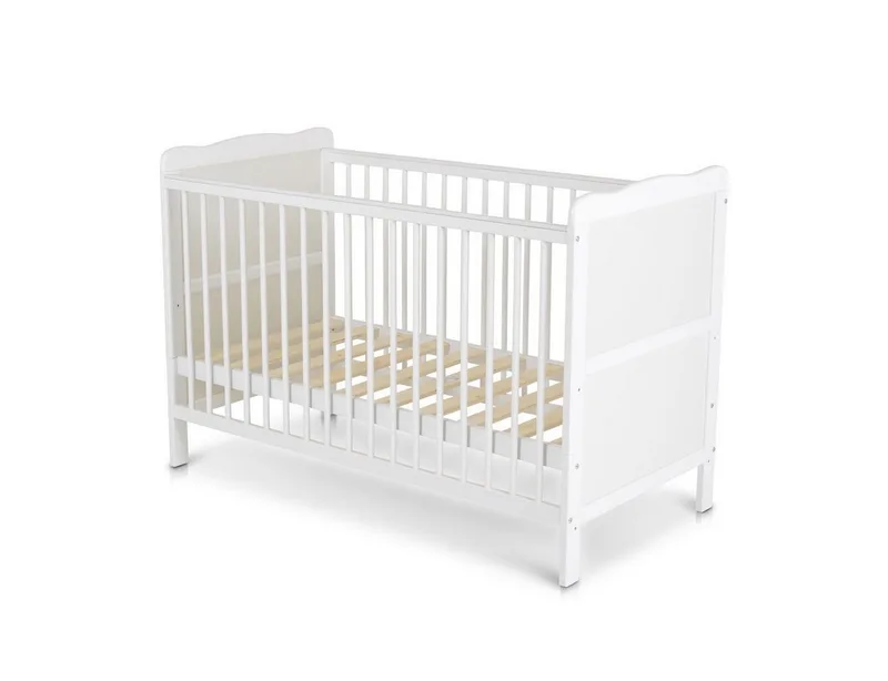 Komplettbett Albero 2 in 1, 120 x 60 cm, Gitterbett, Kinderbett-Umbau, Holz, Absturzsicherung von Cangaroo in Weiß – Produktfoto 2 von 5