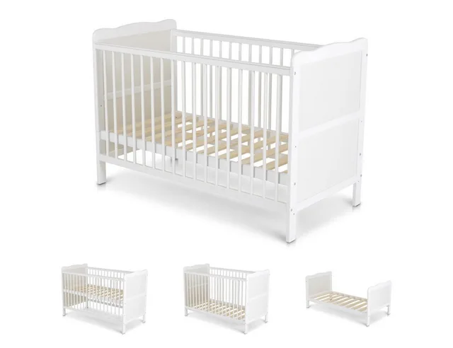 Komplettbett Albero 2 in 1, 120 x 60 cm, Gitterbett, Kinderbett-Umbau, Holz, Absturzsicherung