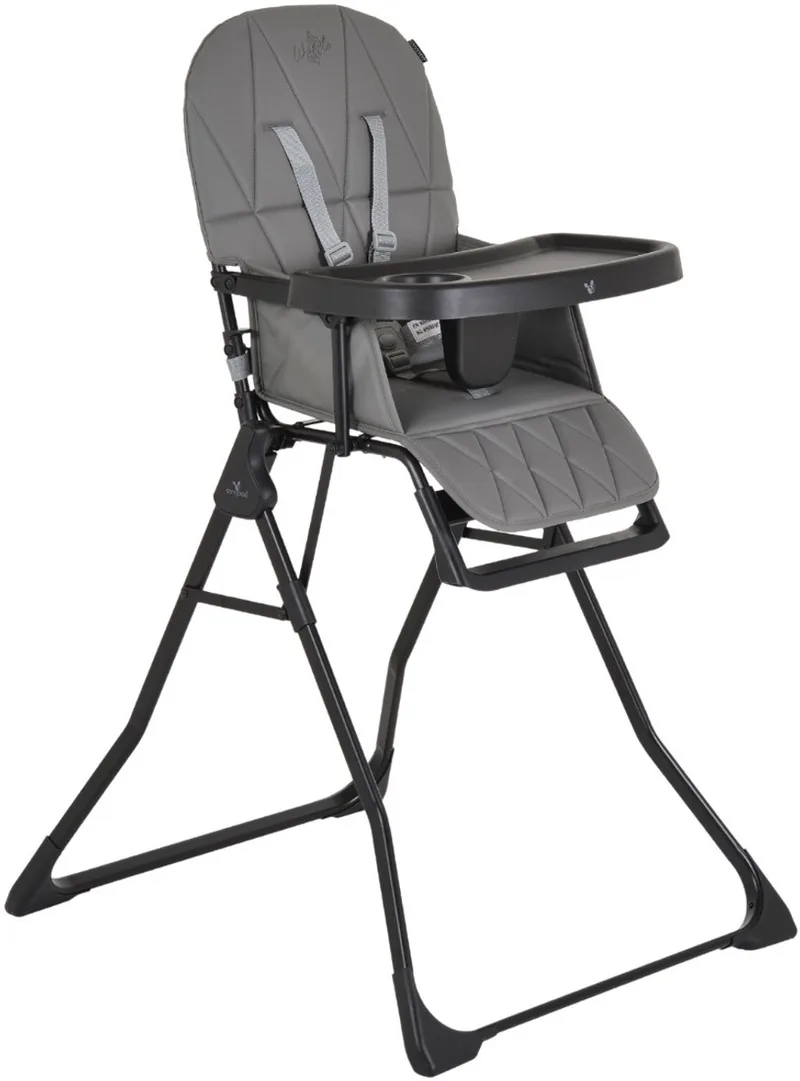 Waffle Grey Kinderstoel van Cangaroo in Grijs, zwart – productfoto