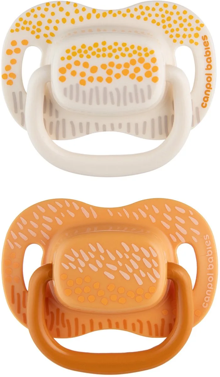 Babys Smalle Smakeloze Siliconen Speen Mountains 18+ mnd (2 st.) van Canpol Babies – productfoto