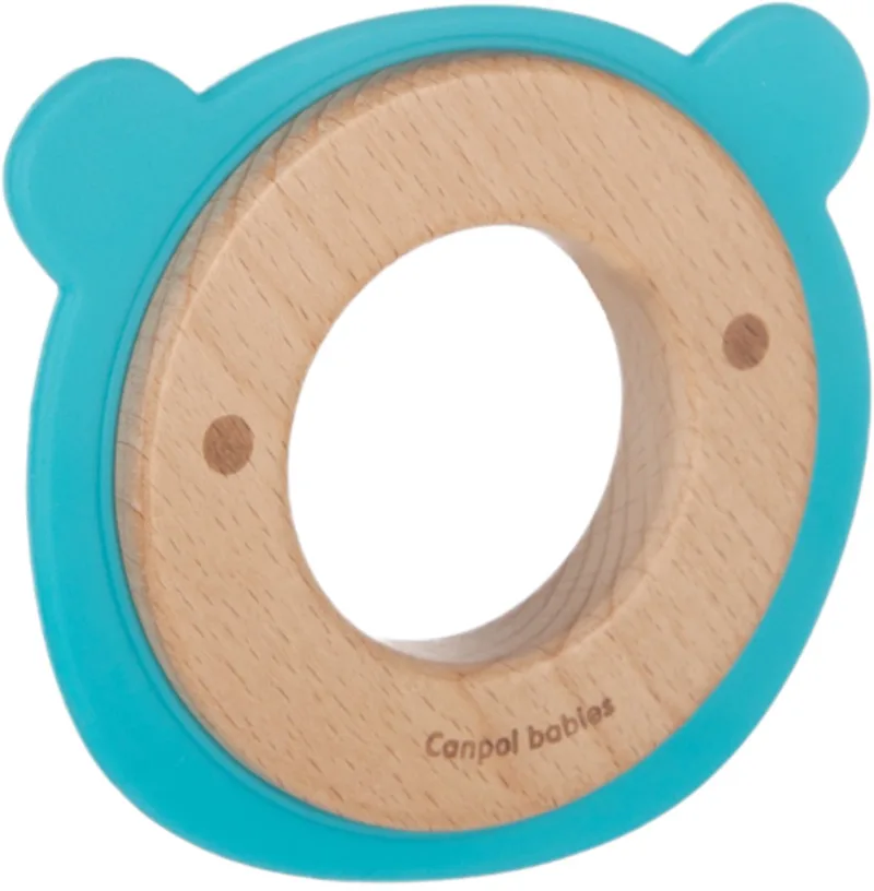 bear houten bijtring 0+ m 0+ maanden fra Canpol Babies i Blå – produktbillede
