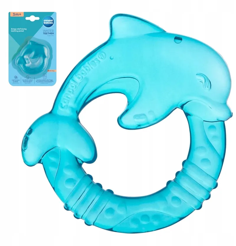 Dolfijn bijtring voor baby's - 3m+ 3+ m de Canpol Babies en Bleu – photo produit