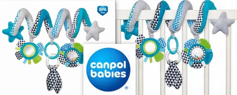Interactive Spiraal to the Crib / Kinderwagen ZIGZAG blauw 0 m+ Blauw Blauw von Canpol Babies in Blau – Produktfoto