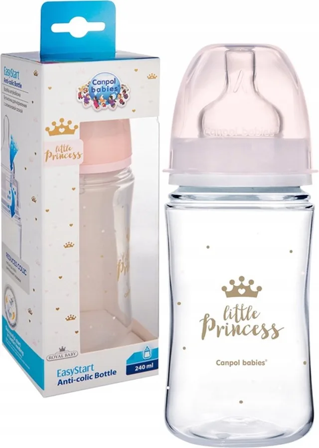 Little Prince | Easy Start Anti-Koliek babyfles | roze | 3m+ | 240ml | 240 ml