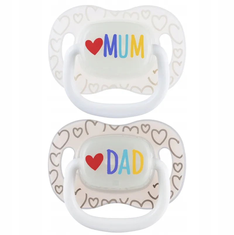 LoveMum&Dad 2x Siliconen Speen 0-6m - Lichtgevend de Canpol Babies – photo produit 1 sur 4
