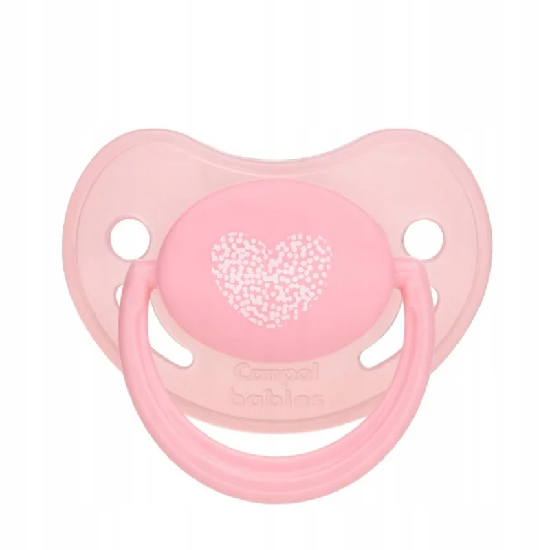 Ronde Siliconen Speen 0-6 Maanden - Roze van Canpol Babies – productfoto