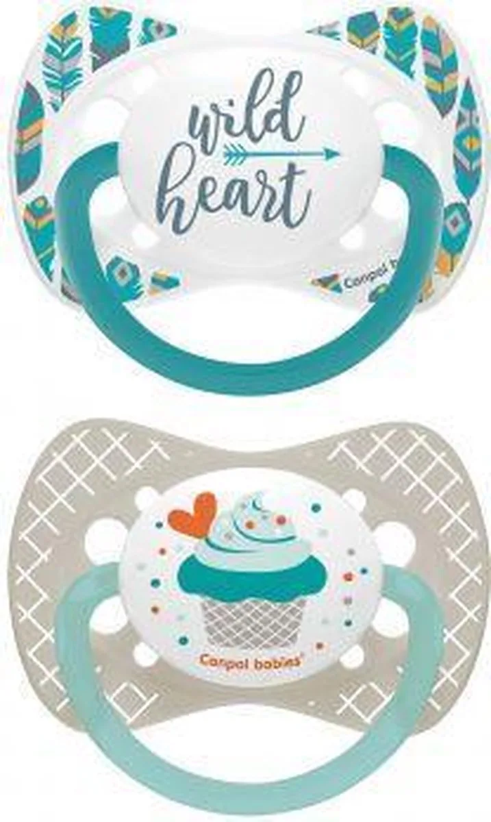 Wild heart fopspenen 2 st. set 18+ maanden van Canpol Babies in Blauw – productfoto
