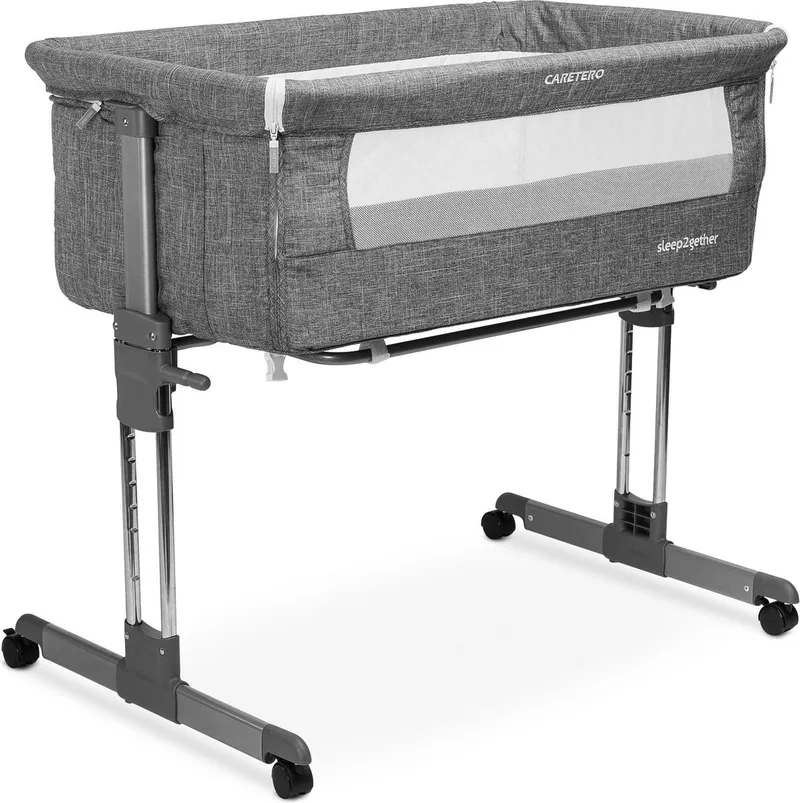 co-sleeper Slees2Gether - aanschuifbed Graphite de Caretero en Grafiet – photo produit