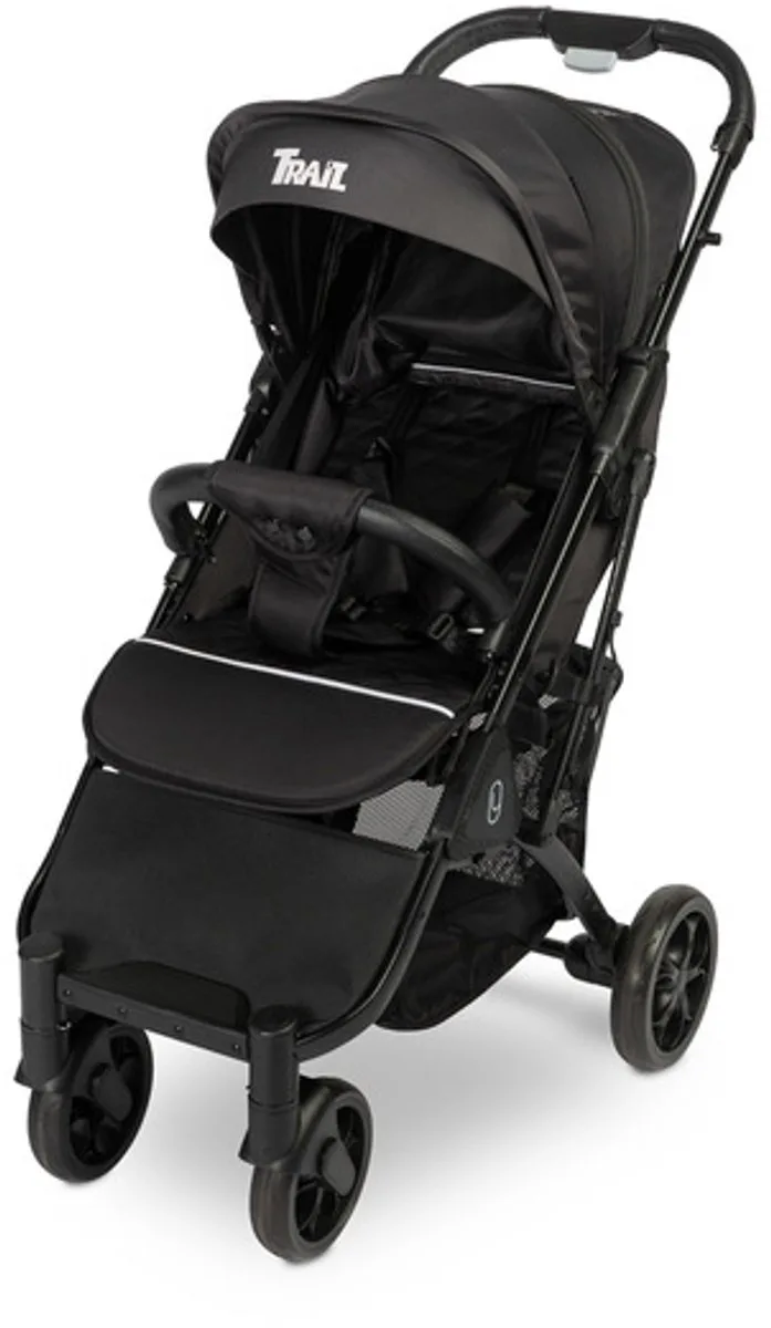 Trail kinderwagen 8 kg opvouwbaar - Reiskinderwagen de Caretero en Zwart – photo produit