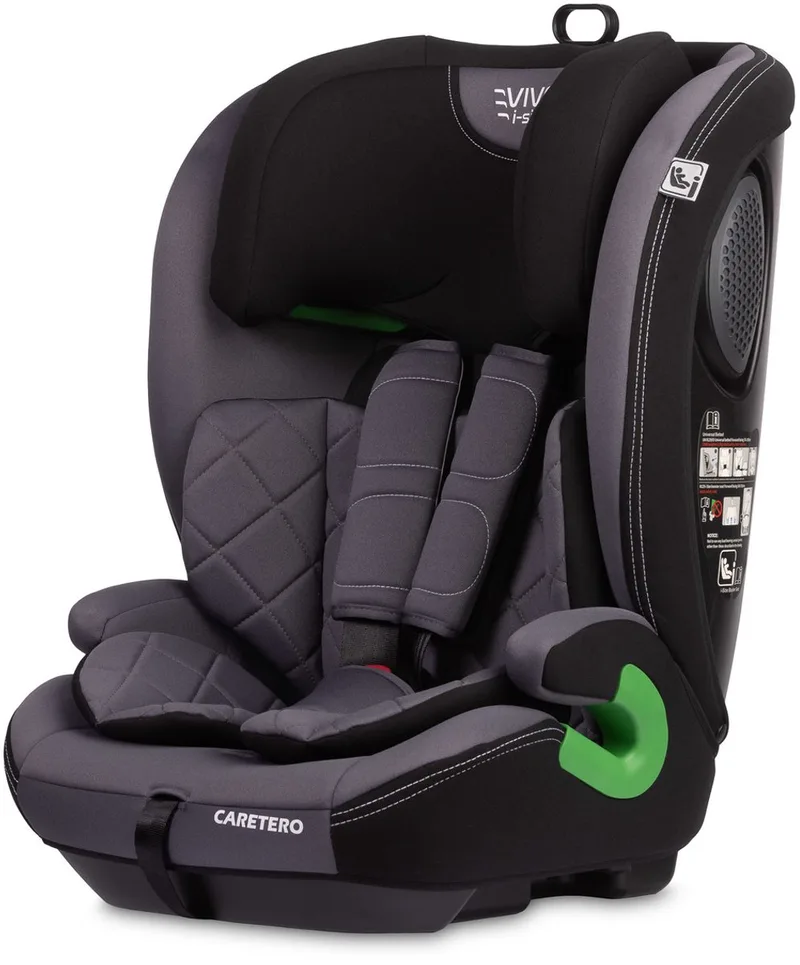 Vivo i-Size Serie - Autostoel - 76-150 cm - 5-puntsgordel - Hoofdsteunverstelling fra Caretero i Grafiet – produktbillede
