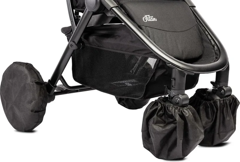 Wielhoezen voor Kinderwagen - 4 stuks von Caretero in Schwarz – Produktfoto