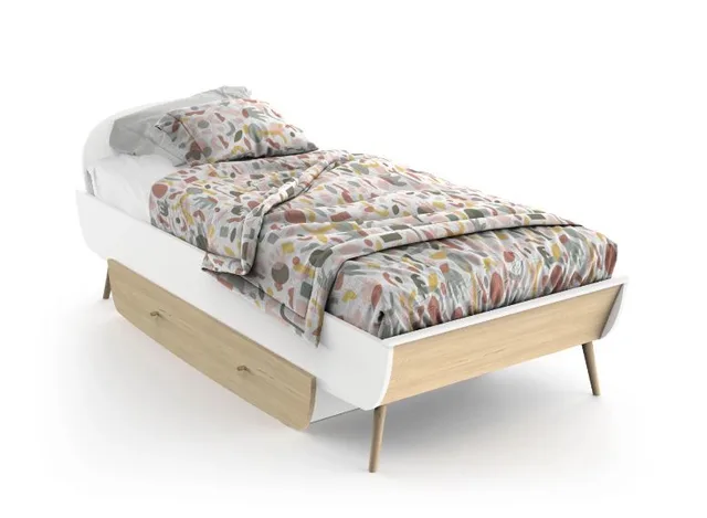 Kinderbed Firmiana Wit/Naturel 90x200