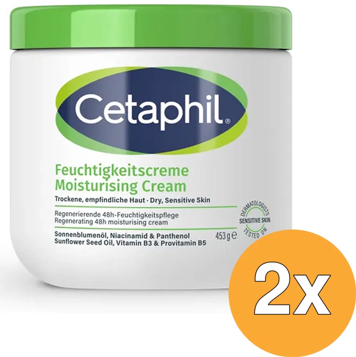 2x Cetaphil Hydraterende Crème (453 gr) von Cetaphil – Produktfoto