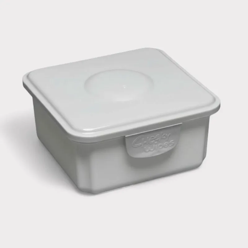Fresh Container - Zilver - Voor Herbruikbare Babydoekjes - BPA-vrij - Makkelijk te sluiten - Tot wel 25 doekjes opbergen van Cheeky Wipes – productfoto
