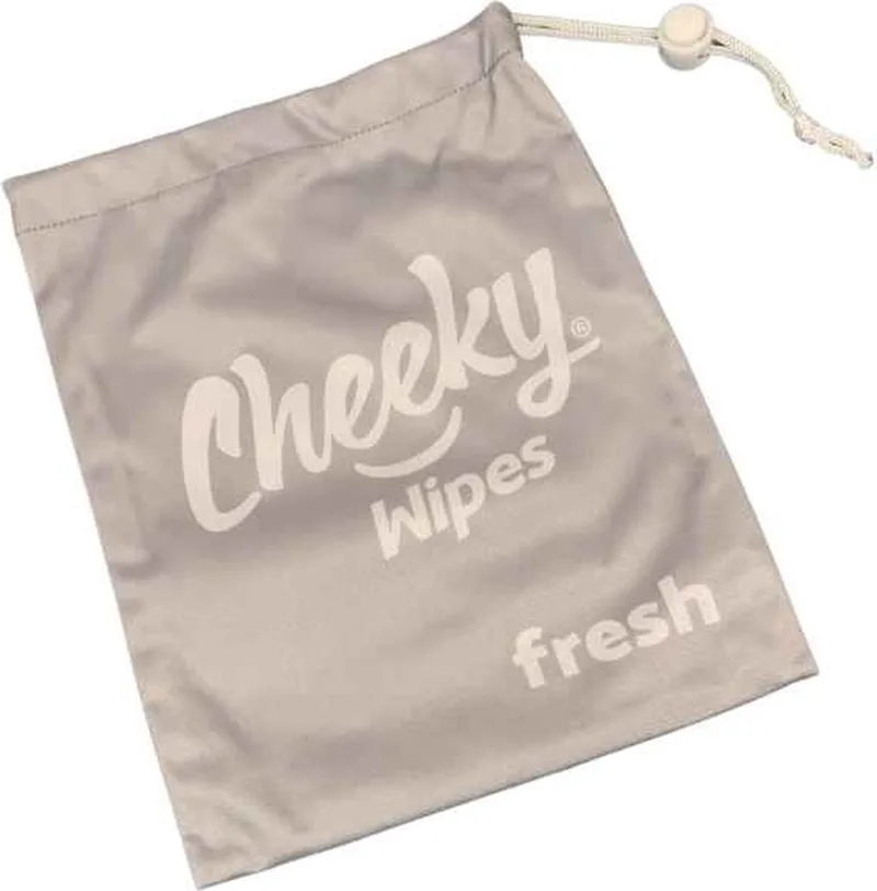 Fresh Wipes Bag - Zilver - Waterdicht Reistasje voor Schone Herbruikbare Babydoekjes - Makkelijk te sluiten - Tot 15 Doekjes van Cheeky Wipes – productfoto