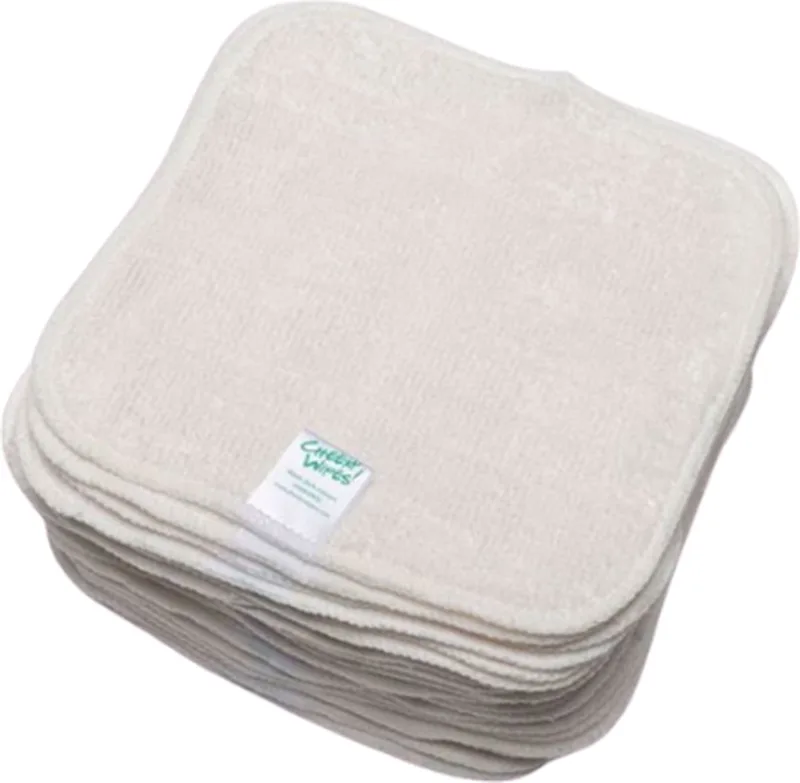 Wasbare Billendoekjes Bamboe Wit - 25 stuks - Super Zacht en Absorberend - Babydoekjes voor Gezicht en Billen de Cheeky Wipes – photo produit