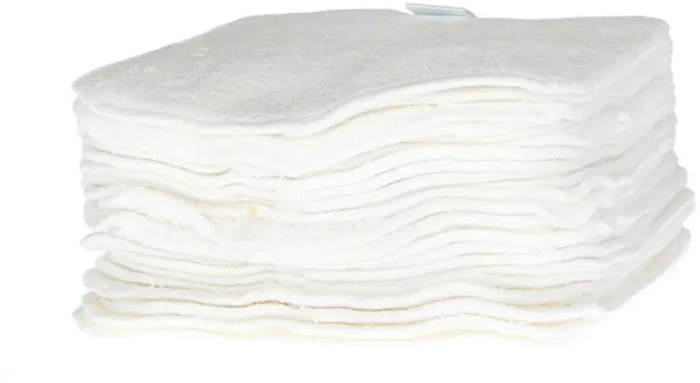 Wasbare billendoekjes - Wit - Babydoekjes voor Gezicht en Billen - 25 stuks - Katoen - Super zacht en absorberend